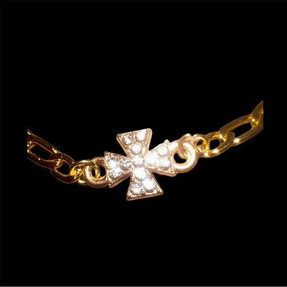 Cross Charm Bracelet-Gold Tone - Picture 3 of 4